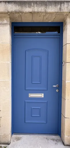 Installation d’une porte d’entrée type Bordelaise en aluminium sur Talence, Bordeaux, RENOVISOL 33